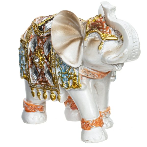 Статуэтка фен-шуй "Белый слон" в золотой попоне